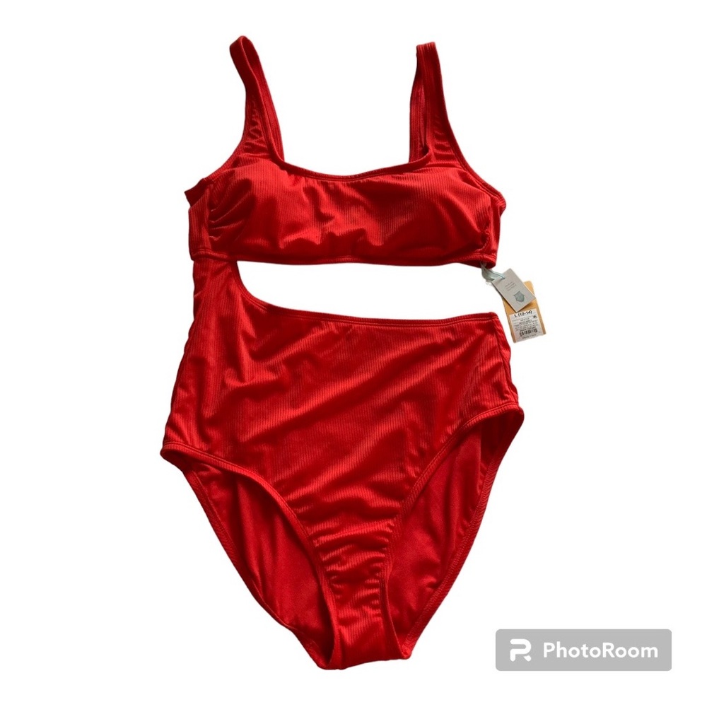 Woman’s Kona Sol Red Swimsuit Size L (12-14) NWT